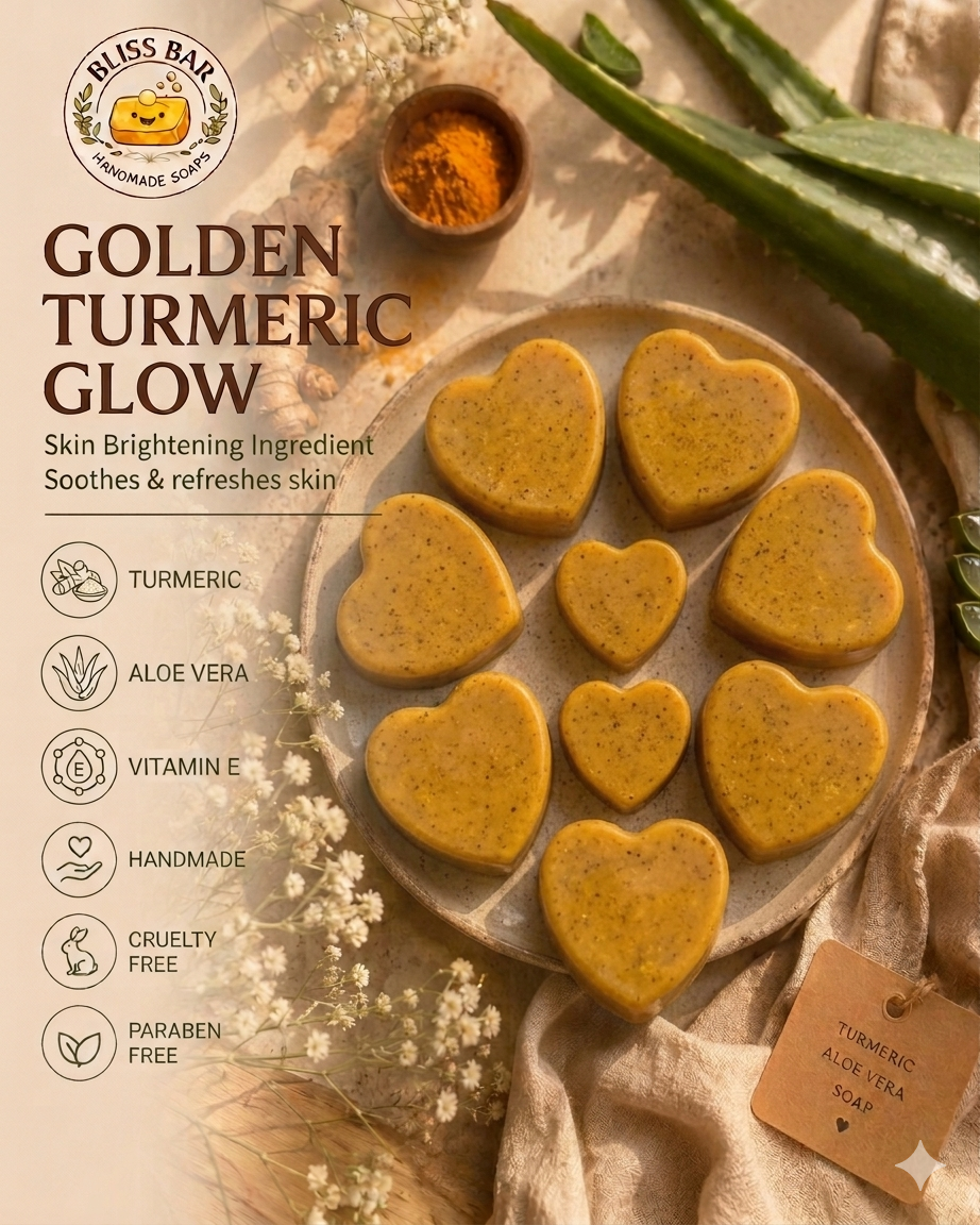 golden turmeric glow heart shape golden turmeric glow heart shape